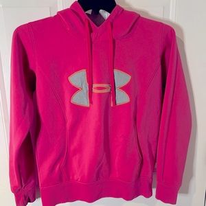 Under Armor hoodie semi-fitted pink with front pocket size S